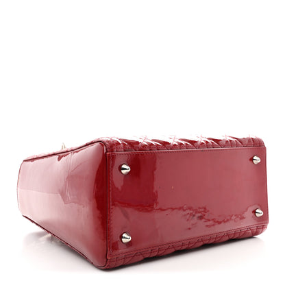 Christian Dior Patent Cannage Medium Lady Dior Red 4 of 12