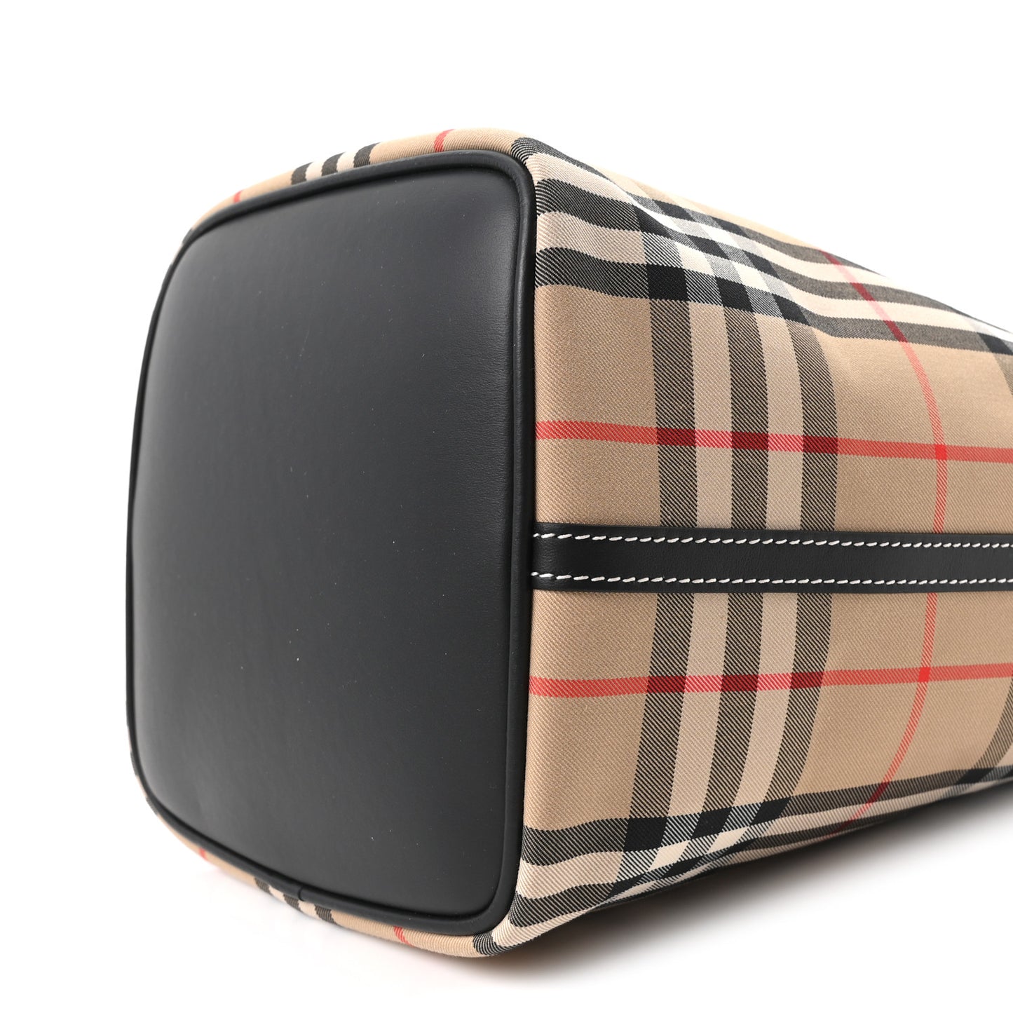 Vintage Check Calfskin Mini Ashby Bucket Bag Archive Beige