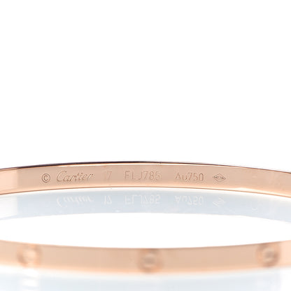 Cartier 18K Pink Gold Small LOVE Bracelet 17 4 of 5