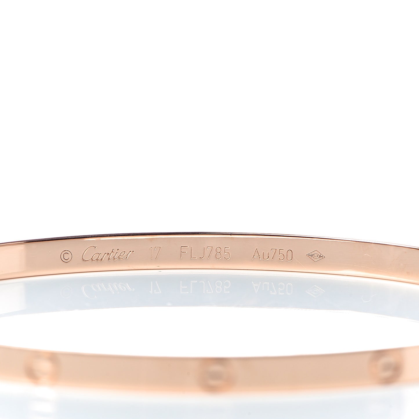 18K Pink Gold Small LOVE Bracelet 17