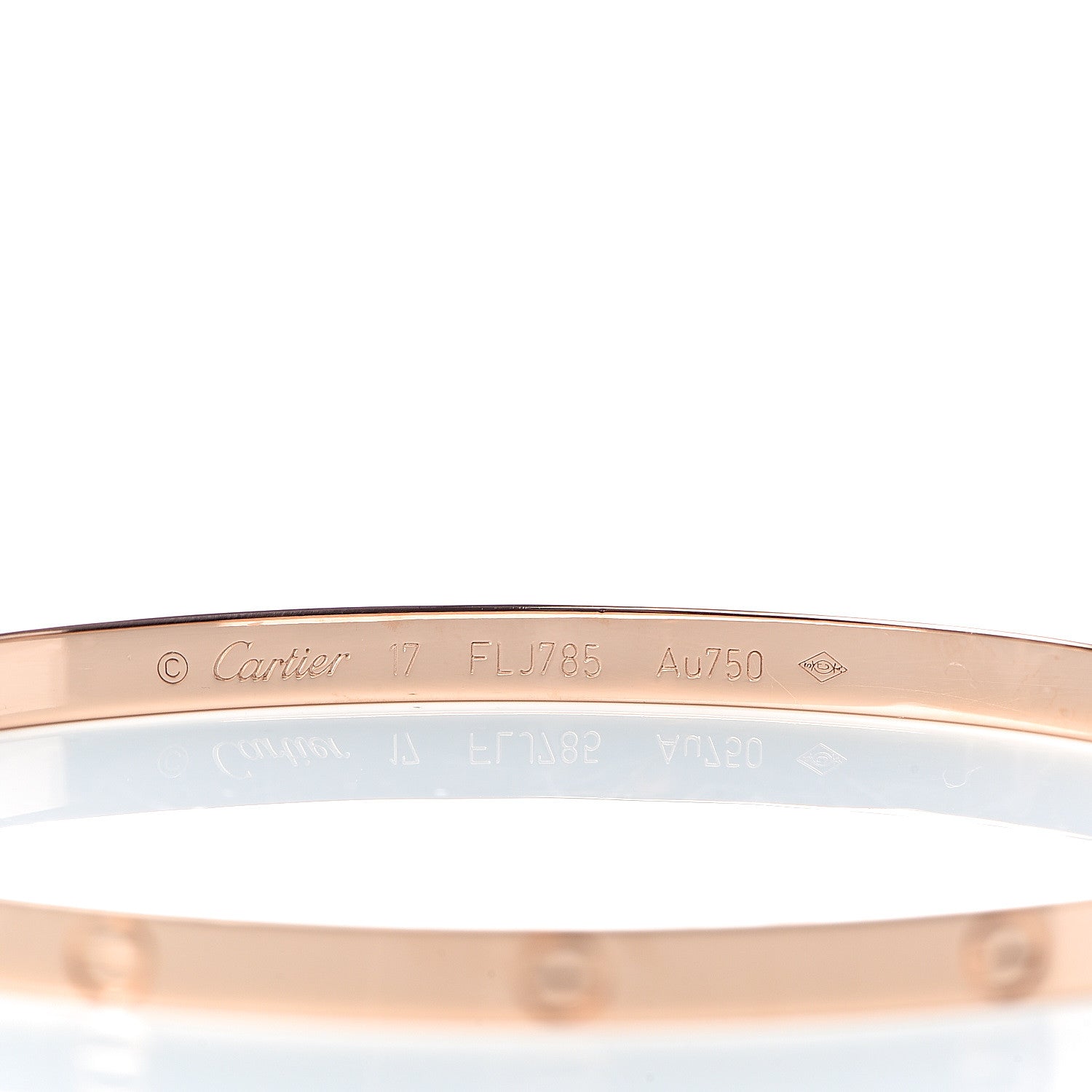 Cartier 18K Pink Gold Small LOVE Bracelet 17 4 of 5
