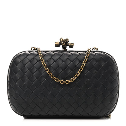 Bottega Veneta Nappa Intrecciato Chain Knot Clutch Black 1 of 8
