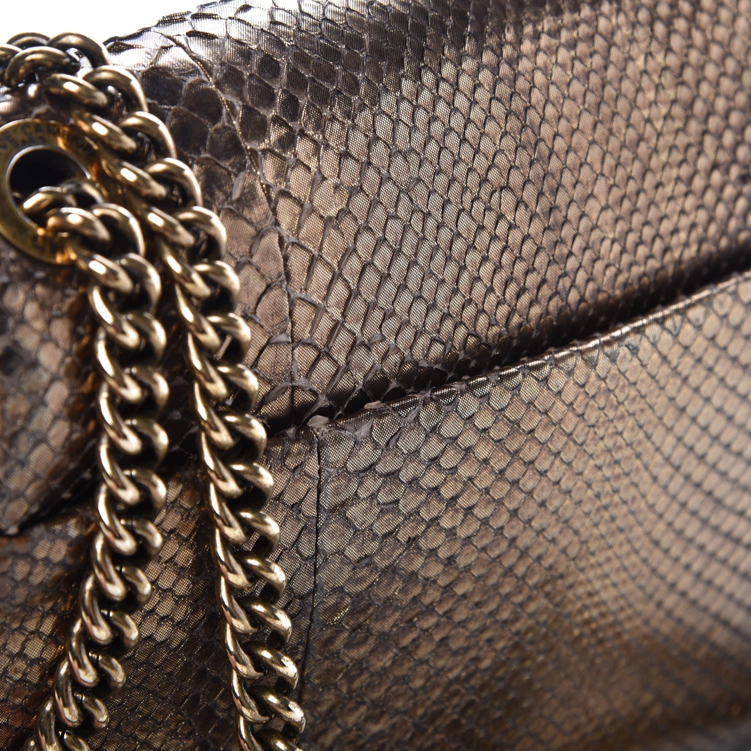 Chanel Python CC Square Flap Bronze 11 of 13