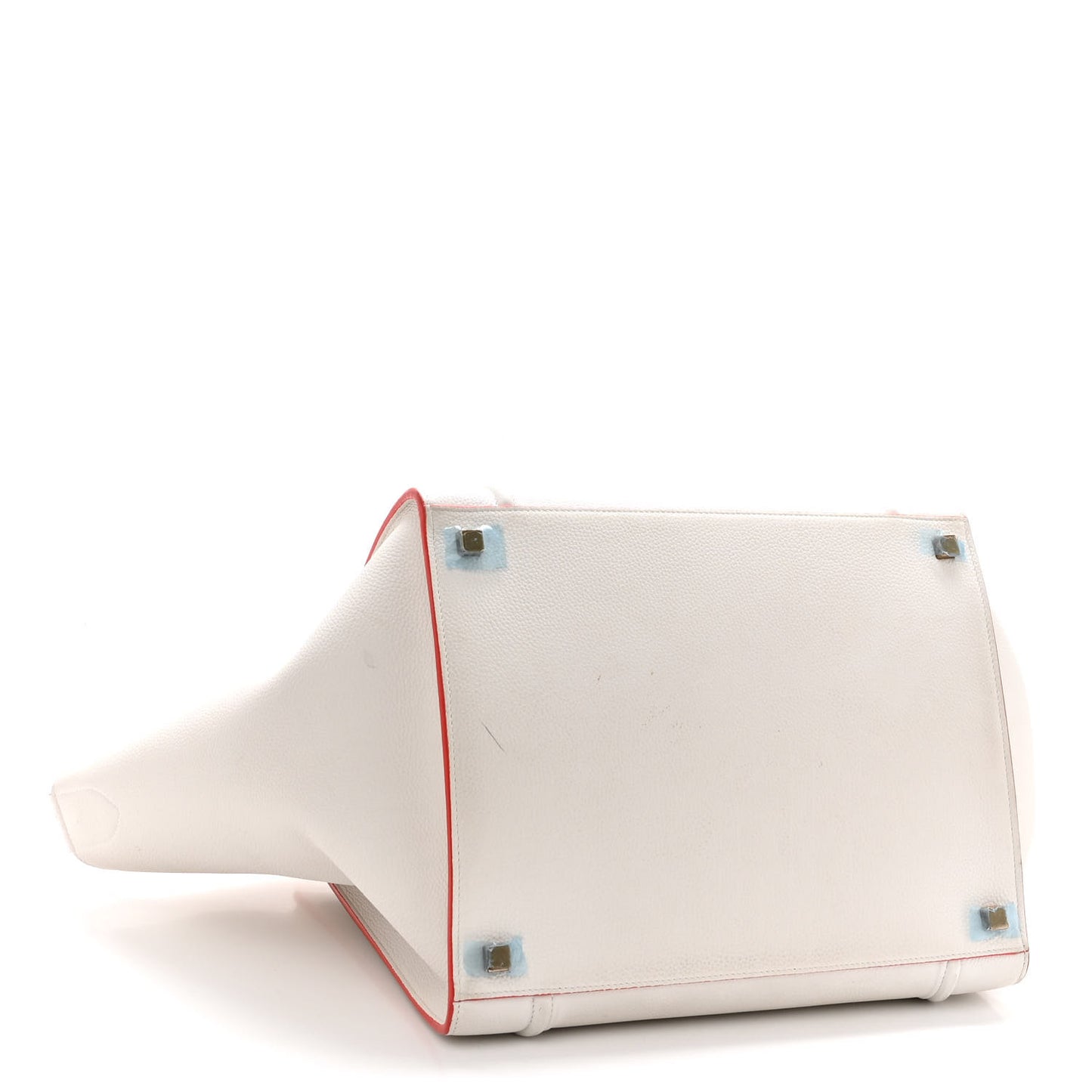Grained Calfskin Medium Phantom Luggage White