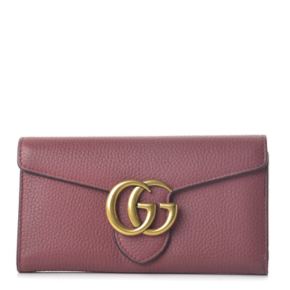 Gucci Cellarius Calfskin GG Marmont Continental Wallet Dry Rose 1 of 9