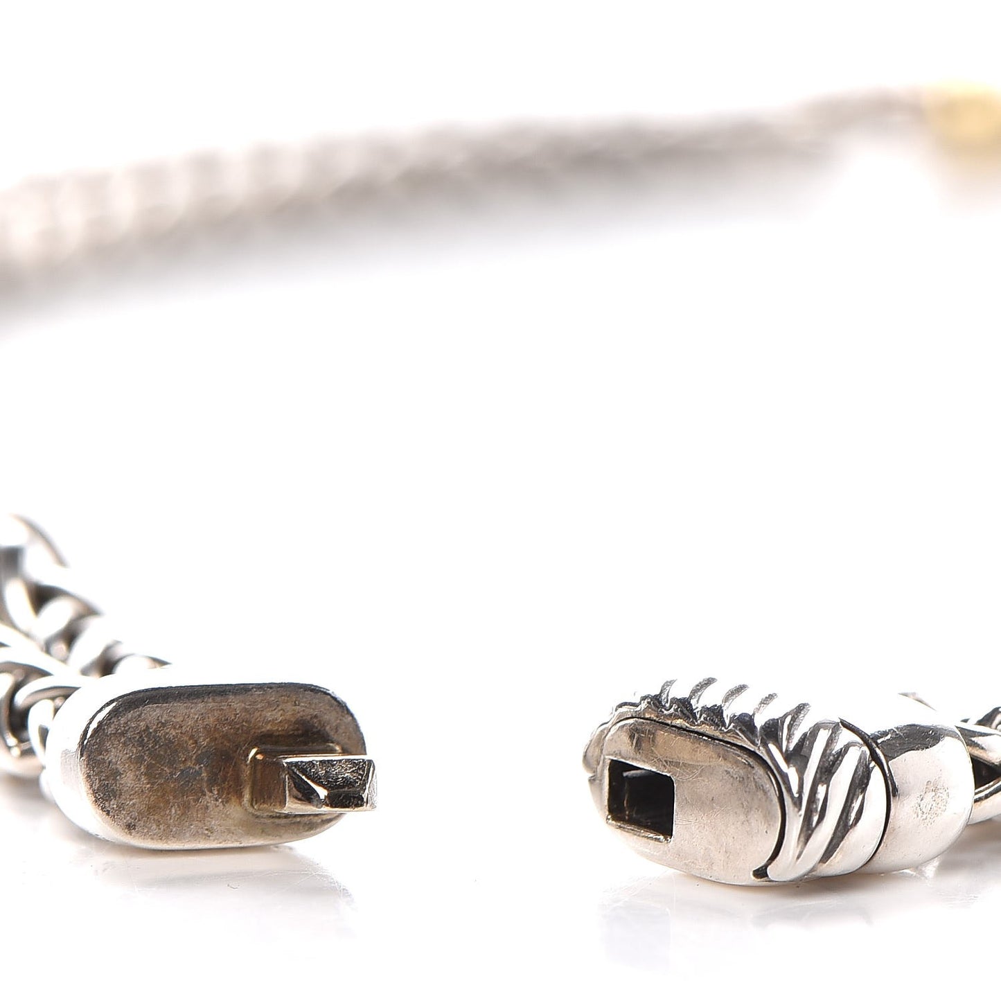 Sterling Silver 18K Yellow Gold 8mm Double Wheat Chain Necklace
