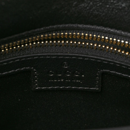 Gucci Roxy Calfskin Blondie Chain Shoulder Flap Bag Black 6 of 6