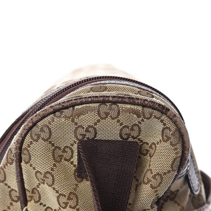 Gucci Monogram Natural Pigskin Large Diaper Bag Beige Ebony Cocoa Dark Chocolate 20 of 29
