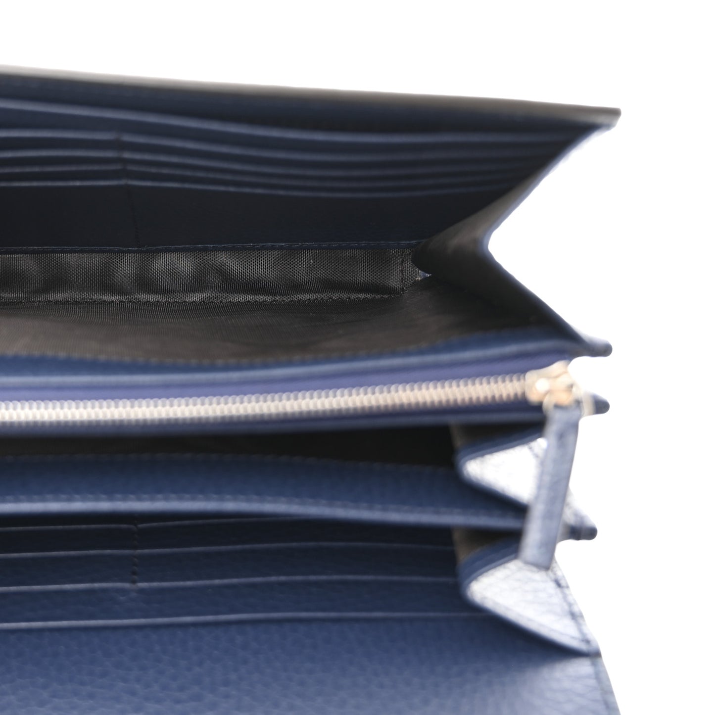 Dollar Calfskin Crystal Mini Dionysus Chain Wallet Blue Agata Black Diamond