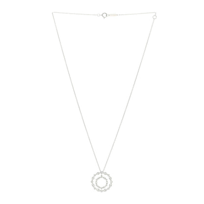 Tiffany Platinum Diamond Jazz Swing Circle Pendant Necklace 2 of 4