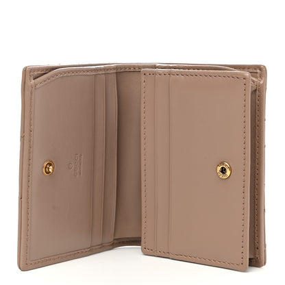 Gucci Calfskin Matelasse GG Marmont Card Case Wallet Porcelain Rose 5 of 7
