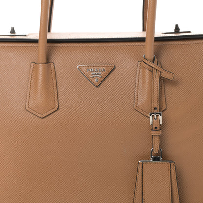 Prada Saffiano Cuir Twin Tote Caramel 9 of 18