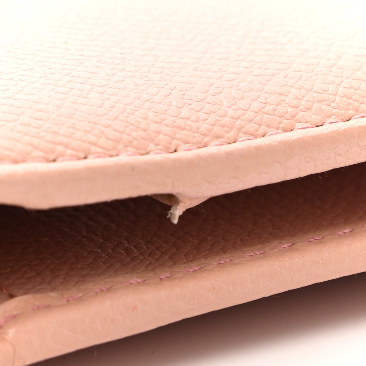 Grained Calfskin CC Button Pocket Agenda Cover Pink