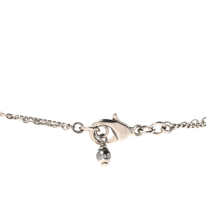 Chanel Crystal Pearl CC Multi Strand Pendant Necklace Silver 5 of 6