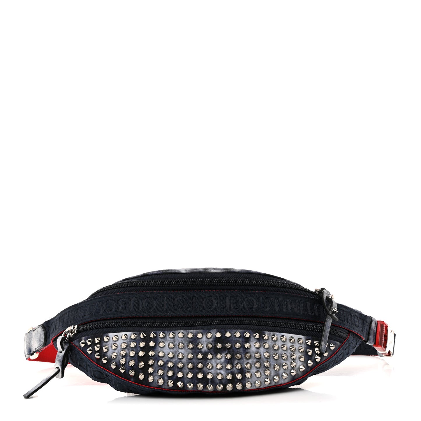 Canvas Spiked Paris NYC Belt Bag Blue