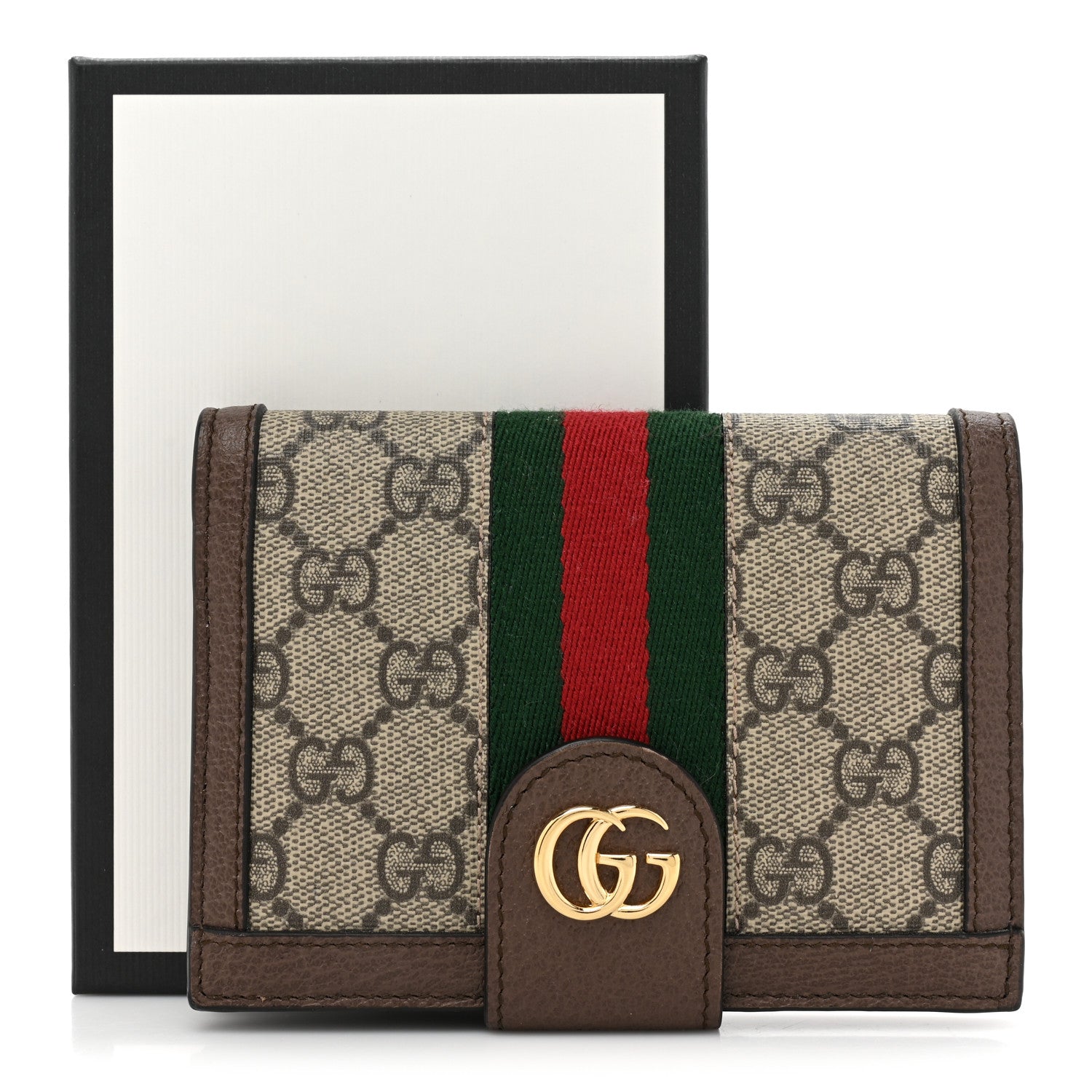 Gucci GG Supreme Monogram Web Ophidia Passport Case Beige New Acero 15 of 15