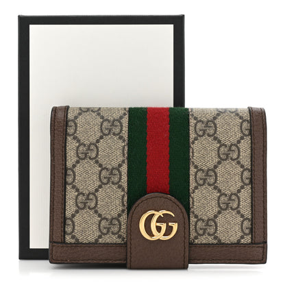 Gucci GG Supreme Monogram Web Ophidia Passport Case Beige New Acero 15 of 15
