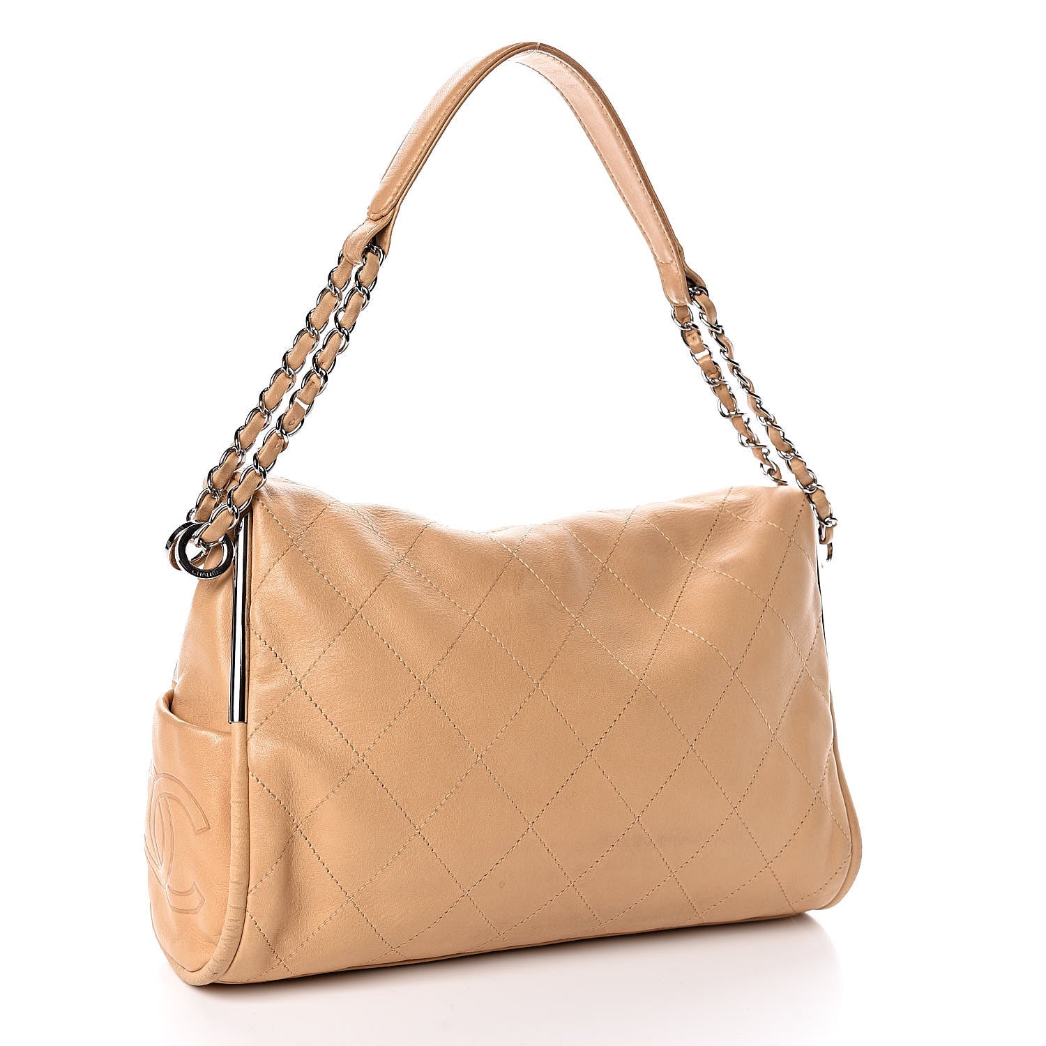 Chanel Lambskin Stitched Medium Ultimate Soft Tote Beige 3 of 10