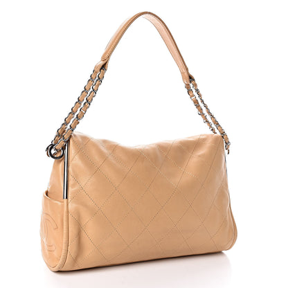 Chanel Lambskin Stitched Medium Ultimate Soft Tote Beige 3 of 10