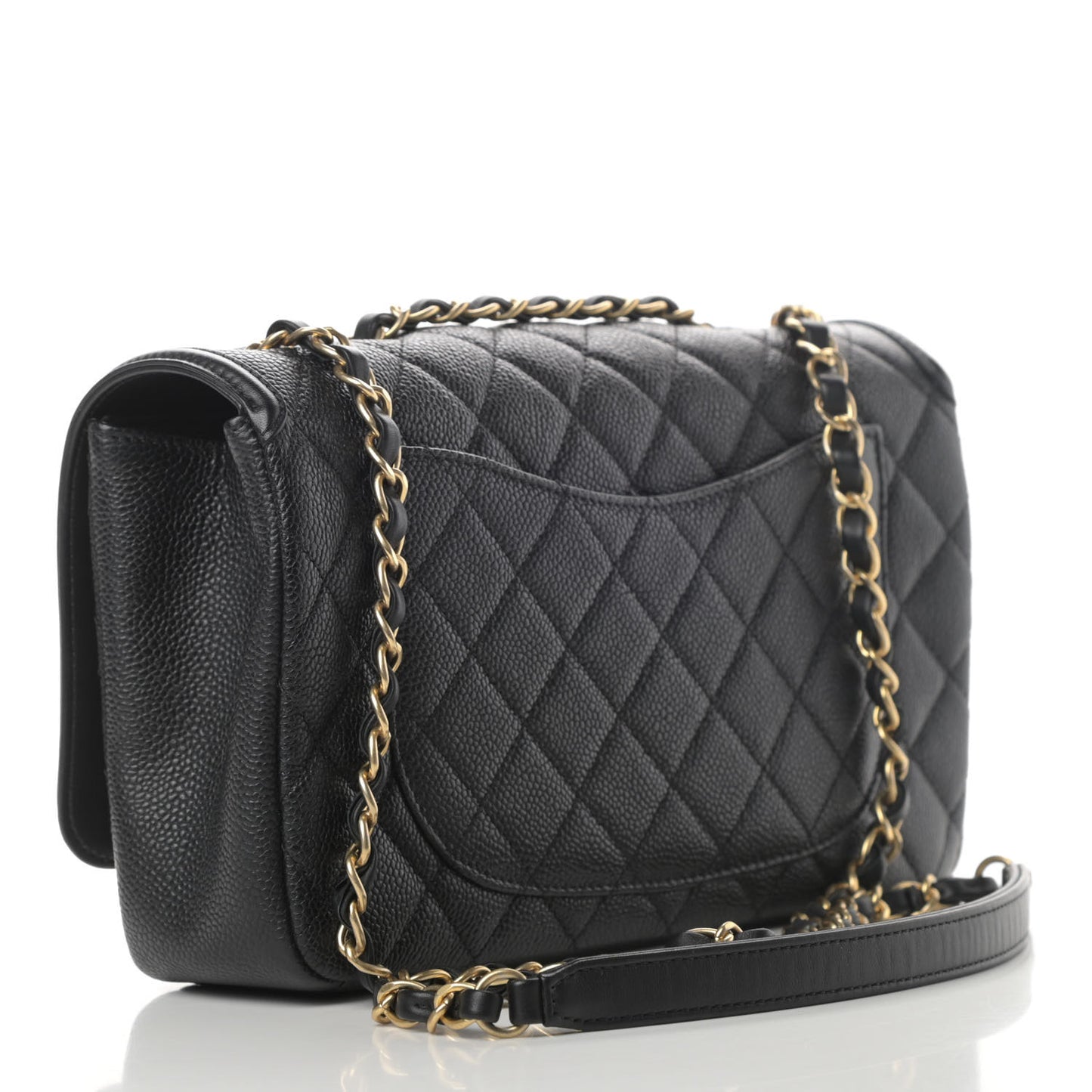 Caviar Quilted Medium CC Filigree Flap Black