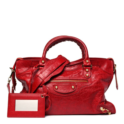 Balenciaga Agneau Giant 12 Gold Hardware City Rouge Lipstick 1 of 10