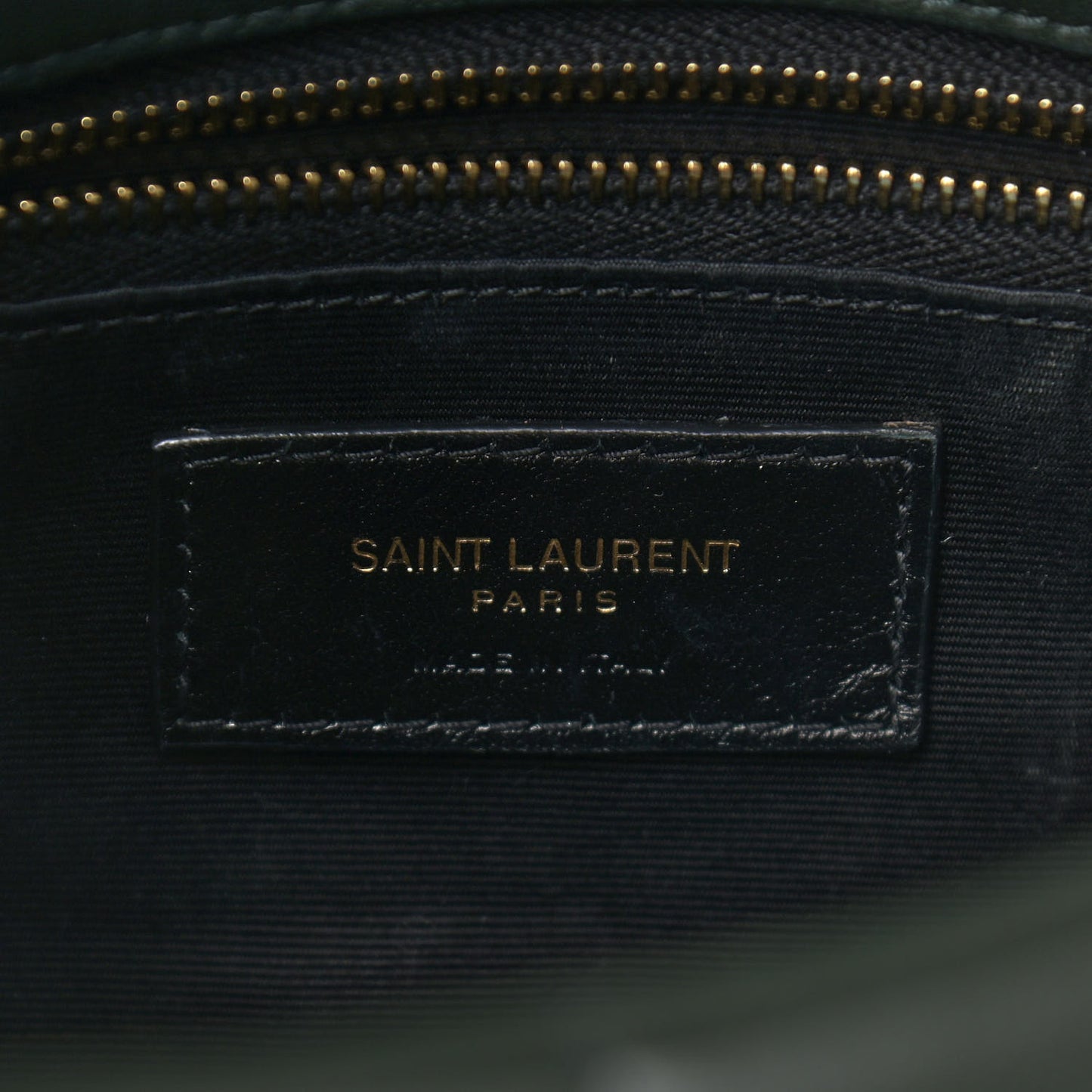 Lambskin Quilted Toy Loulou Puffer Monogram Chain Satchel Deep Green