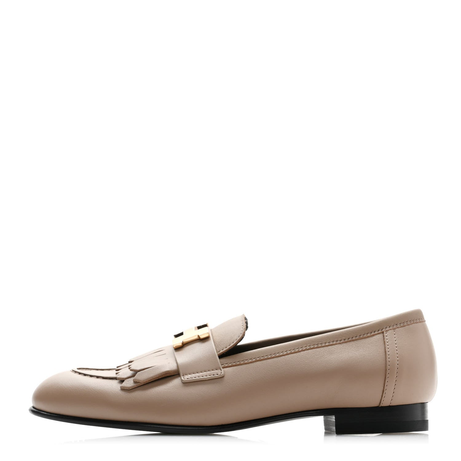 Hermes Goatskin Womens Royal Loafers 37 Beige Argile 1 of 9