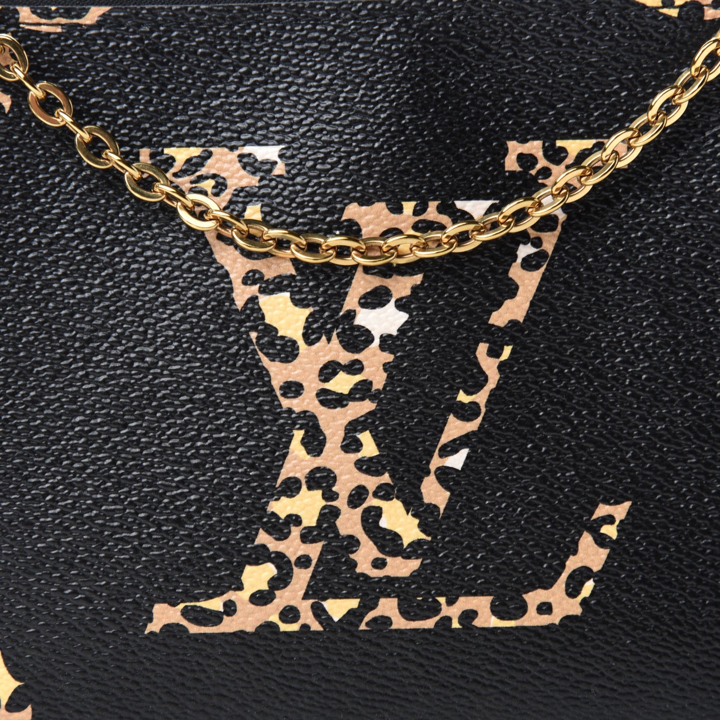 Monogram Giant Jungle Pochette Double Zip Black