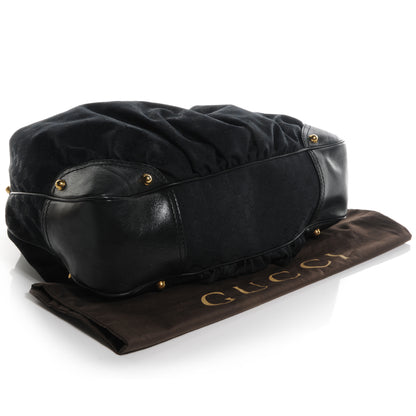 Gucci Monogram Large Jockey Hobo Black 4 of 7