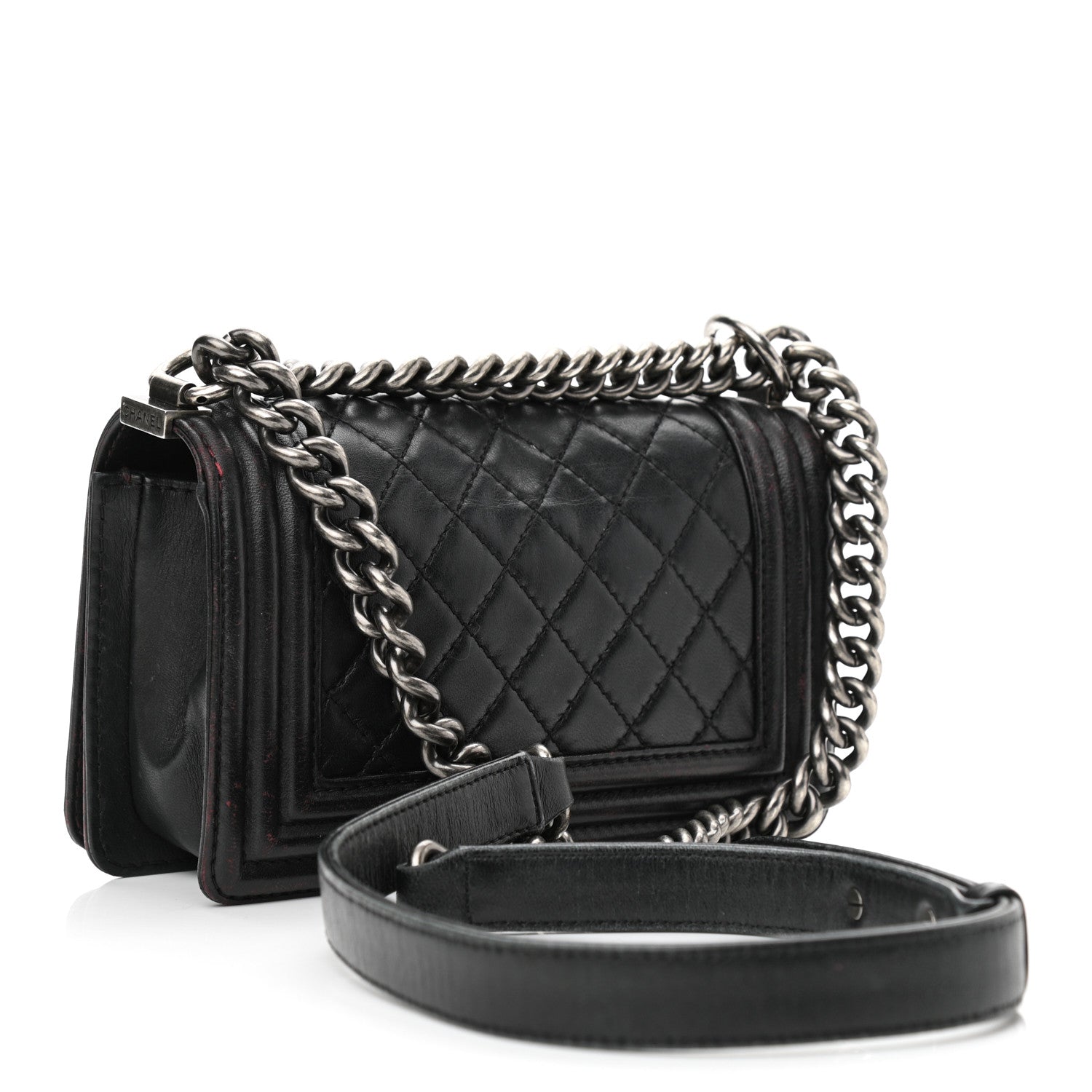 Chanel Lambskin Quilted Small Boy Flap Black 3 of 18