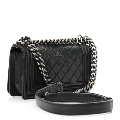 Chanel Lambskin Quilted Small Boy Flap Black 3 of 18