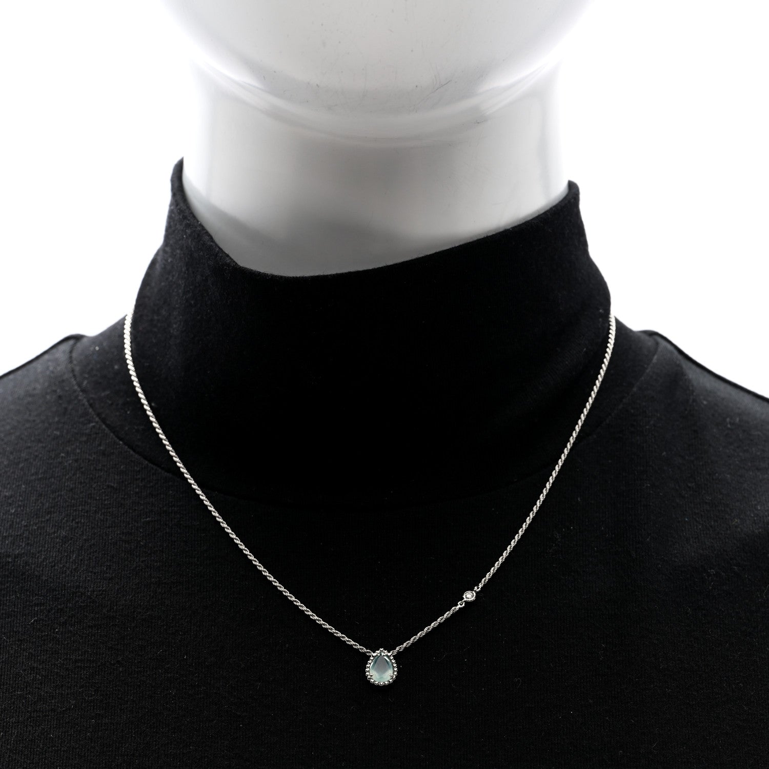 Boucheron 18K White Gold Diamond Aquaprase XS Serpent Boheme Necklace 2 of 4