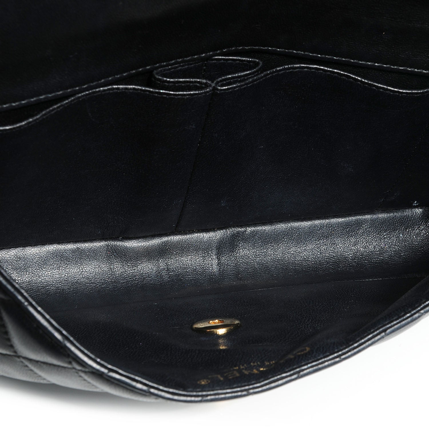 Chanel Lambskin Quilted East West Flap Black 5 of 8