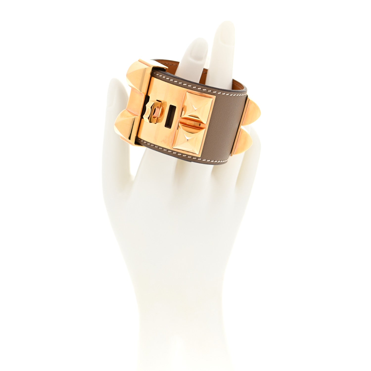 Hermes Swift Collier De Chien CDC Bracelet T2 Etoupe 2 of 6