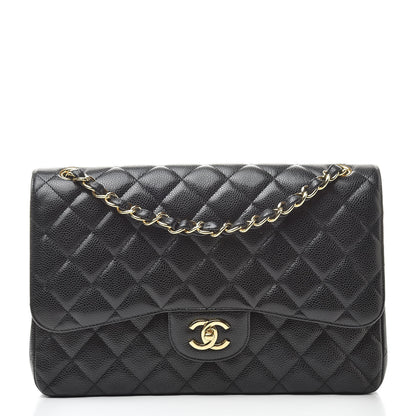 Chanel Caviar Quilted Jumbo Double Flap Black 1 of 10