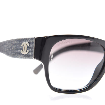 Chanel Acetate Denim CC Sunglasses 5162 Black 7 of 8