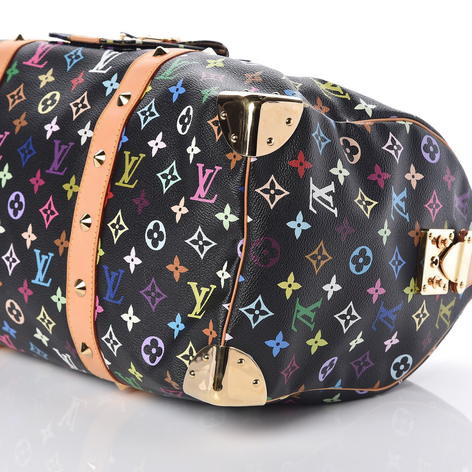 Louis Vuitton Monogram Multicolor Keepall 45 Black 6 of 8