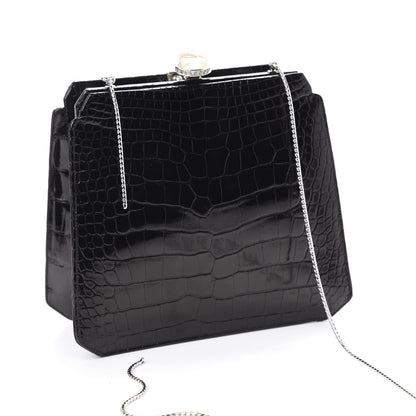 Judith Leiber Alligator Crystal Evening Bag Black 4 of 12