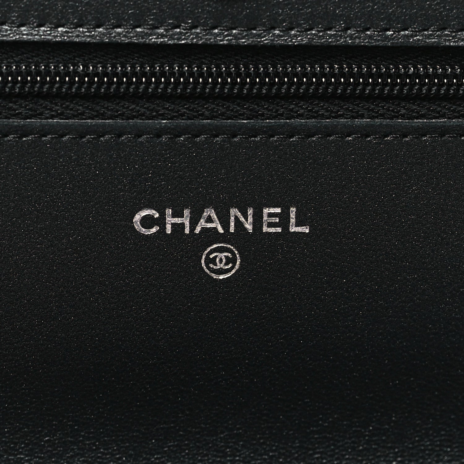 Chanel Iridescent Lambskin Quilted Wallet On Chain WOC So Black 6 of 12