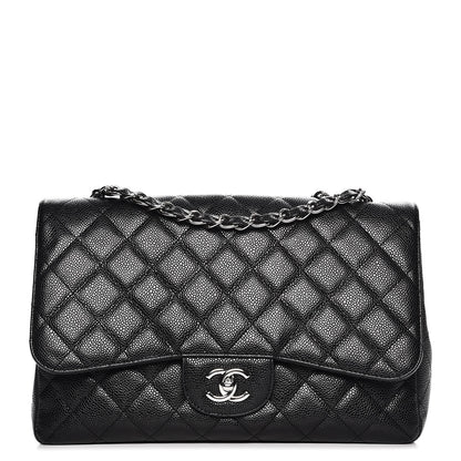 Chanel Caviar Quilted Jumbo Single Flap Black 1 of 11