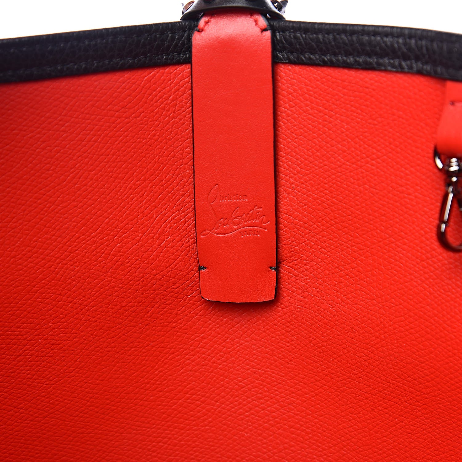 Christian Louboutin Calfskin Spikes East West Cabata Tote Black 6 of 10