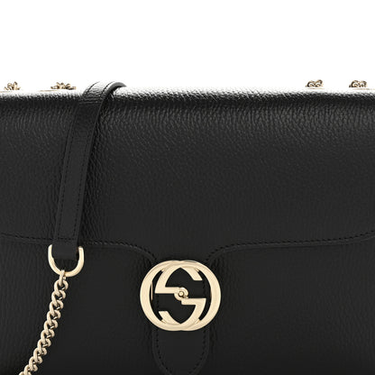 Gucci Dollar Calfskin Interlocking G Shoulder Bag Black 8 of 12