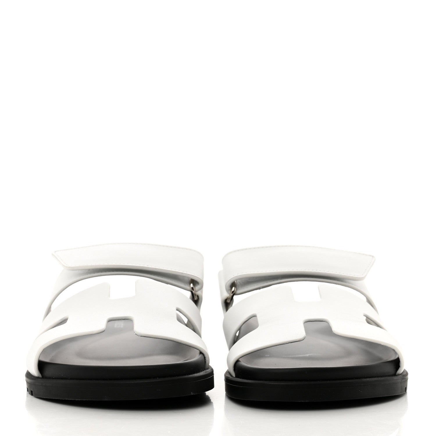 Hermes Calfskin Womens Chypre Sandals 37 White 2 of 9