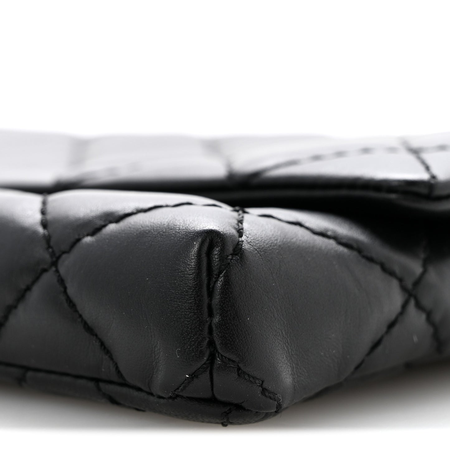 Aged Calfskin Quilted Reissue 2.55 Clutch Black