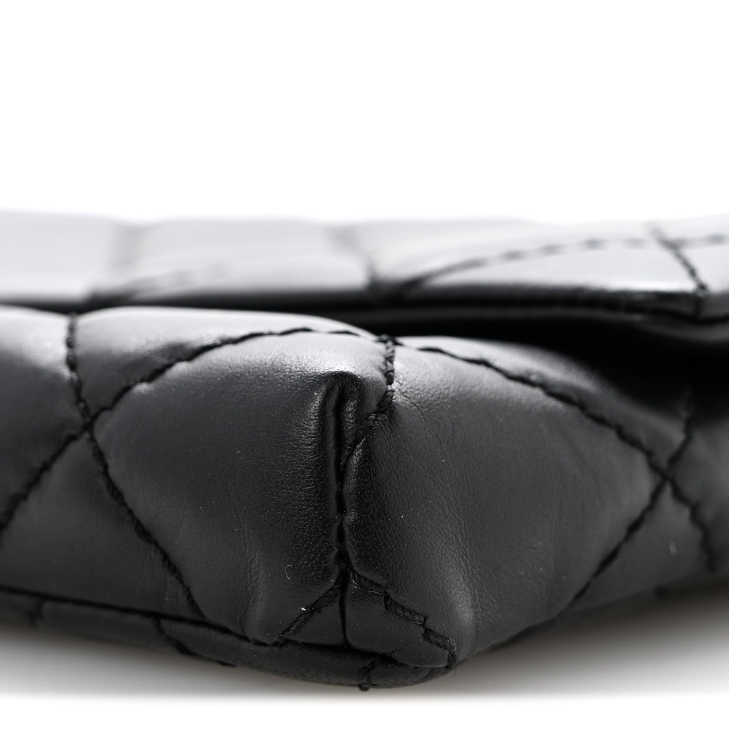 Chanel Aged Calfskin Quilted Reissue 2.55 Clutch Black 10 of 10