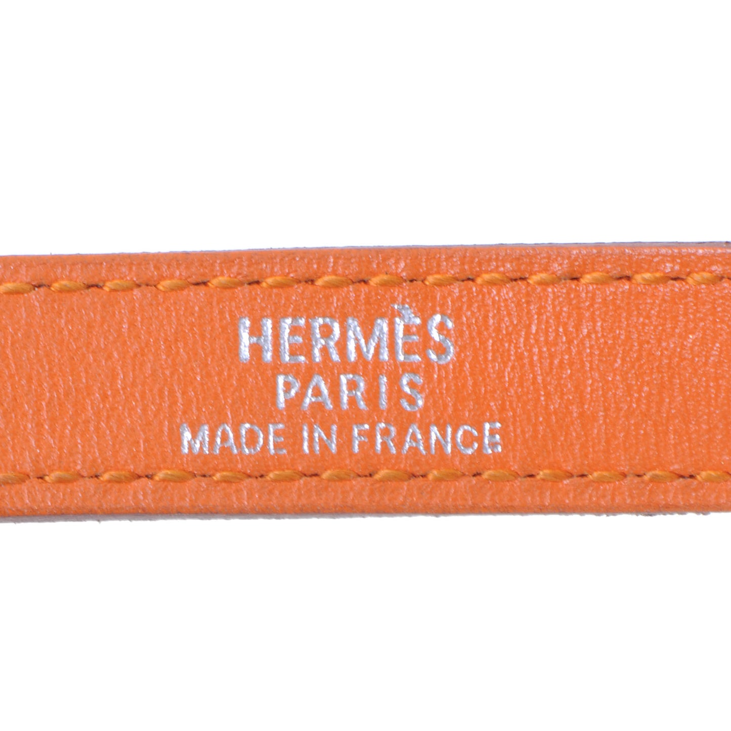 Chamonix Leather Kelly Double Tour Bracelet Orange Small