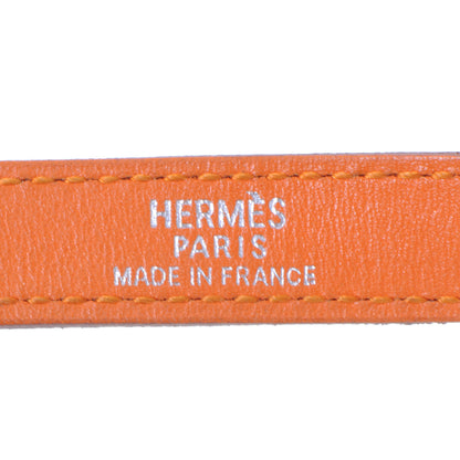 Hermes Chamonix Leather Kelly Double Tour Bracelet Orange Small 5 of 6