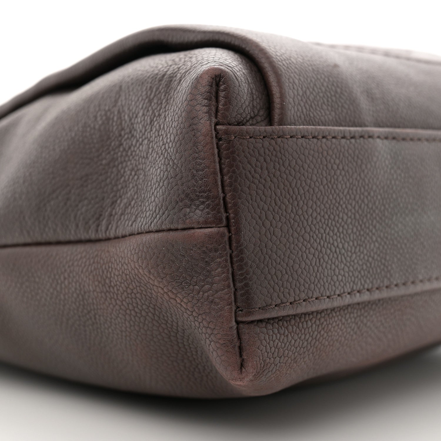 Chanel Caviar Large CC Tuck Tote Brown 9 of 10