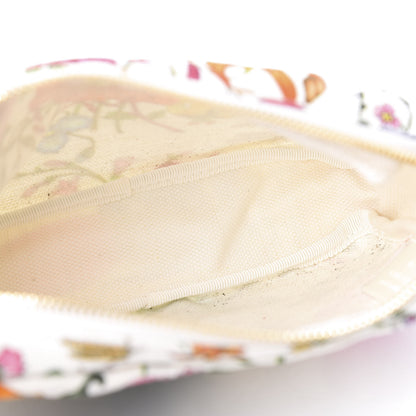 Gucci Canvas Calfskin Cutout Flora Floral Shoulder Bag White Multicolor 7 of 11