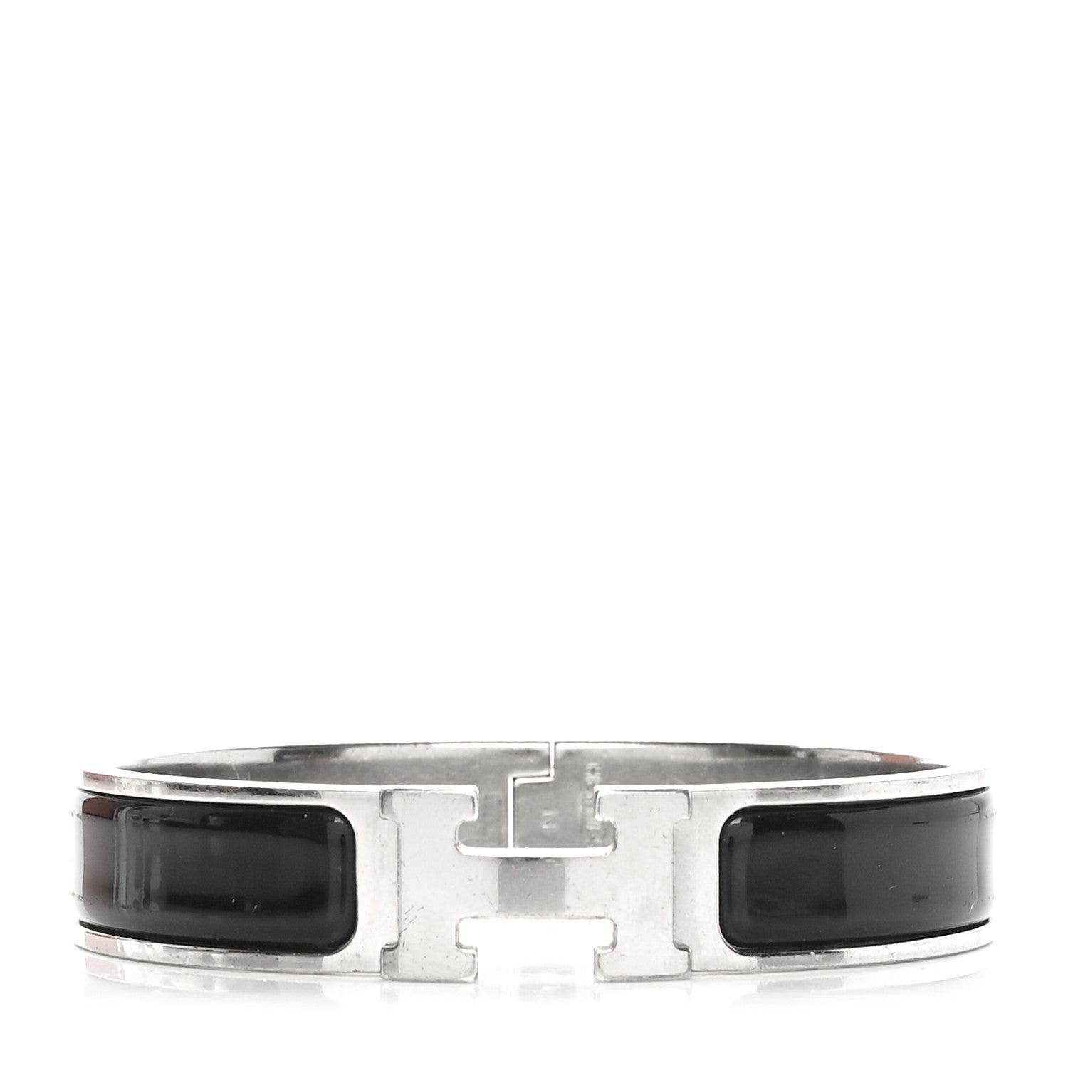 Hermes Enamel Narrow Clic Clac H Bracelet PM Black 1 of 5